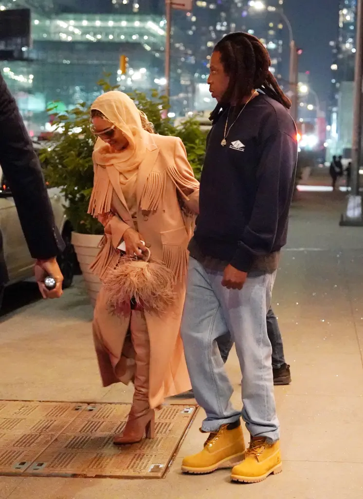 Beyonce with Jay-Z in New York City on Aug. 16, 2024.