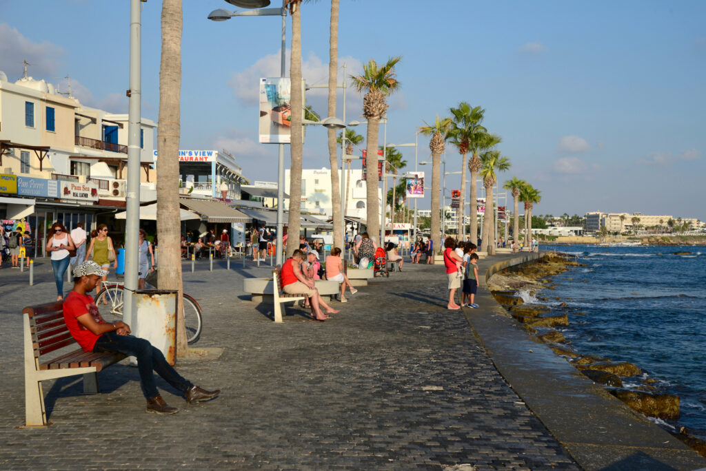 Paphos city sea view